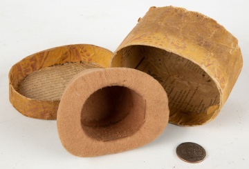 Salesman Sample Top Hat in Wallpaper Box